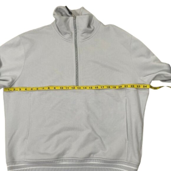 Mr Porter Designer NWOT Loopback Cotton-Jersey Half-Zip Sweatshirt Size XXL Gray - Picture 12 of 13